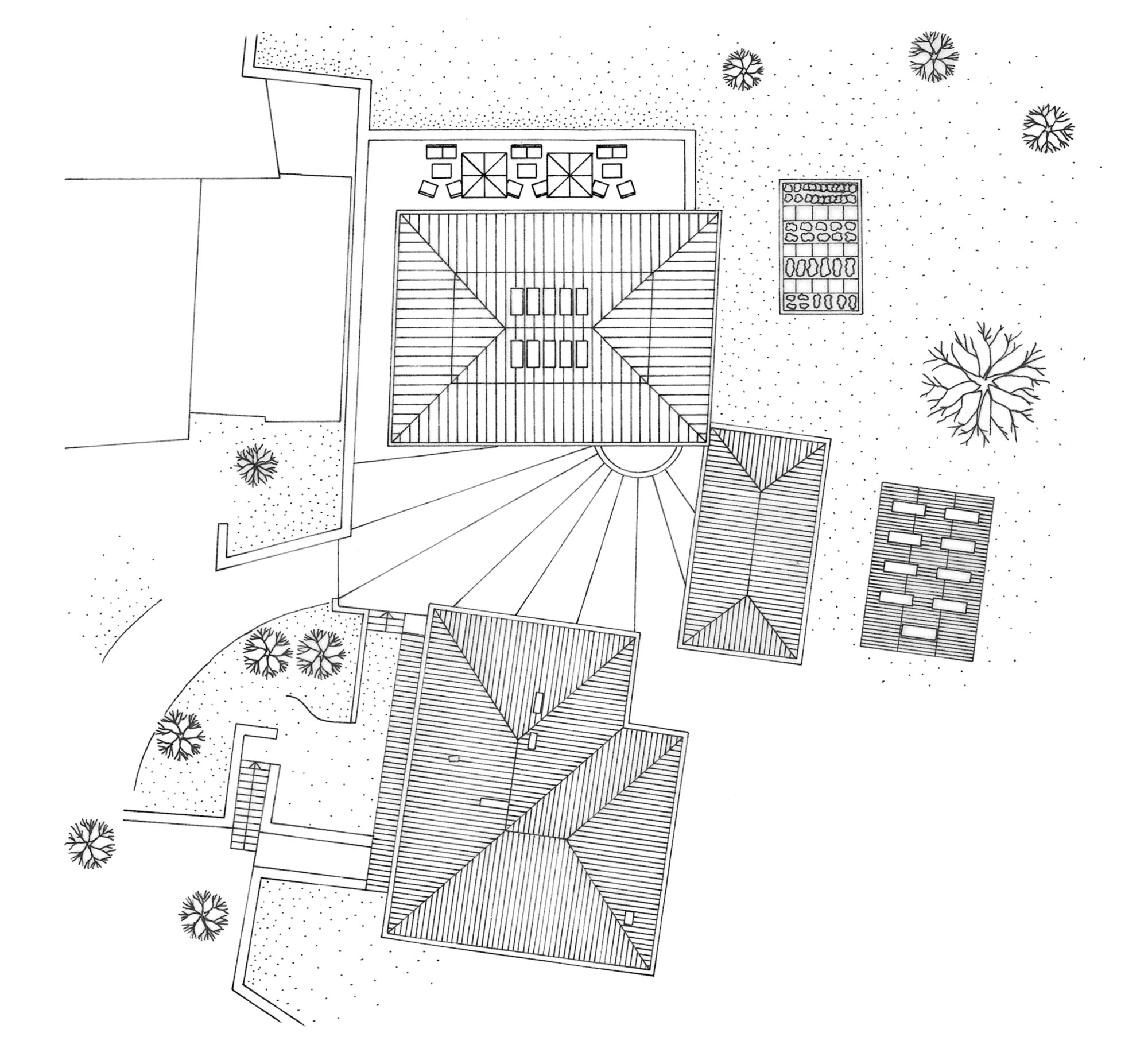 Rénovation d’une ancienne cure vaudoise. Transformation et rénovation. Plan de situation.